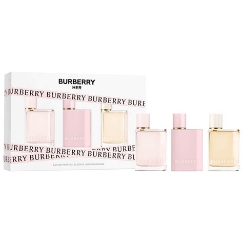 burberry mini her perfume trio set|macy's burberry gift set.